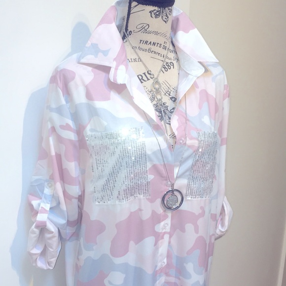 🆕 BRAND NEW!! XXL PINK, GREY & WHITE CAMO DRESS!! - Picture 4 of 8